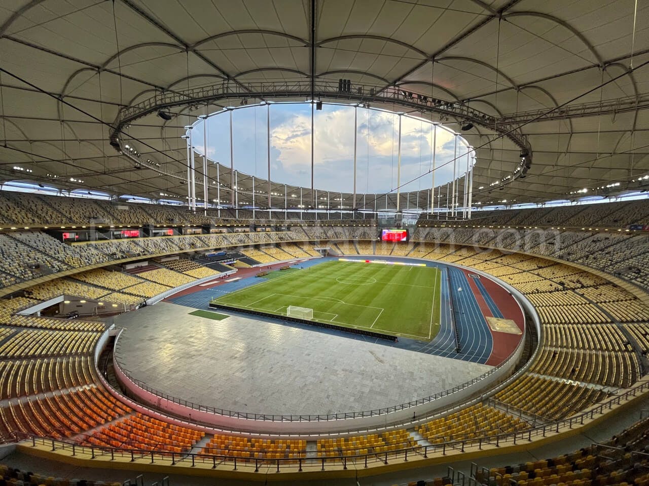 0.5x View of Bukit Jalil field from section 321 of Stadium Bukit Jalil.
